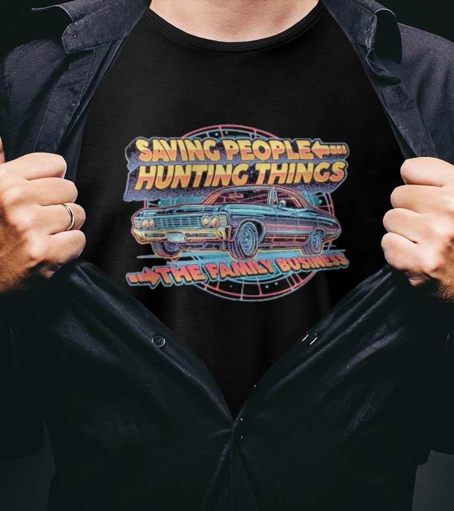 Saving People Hunting Things The Family Business Classic Car T-Shirt