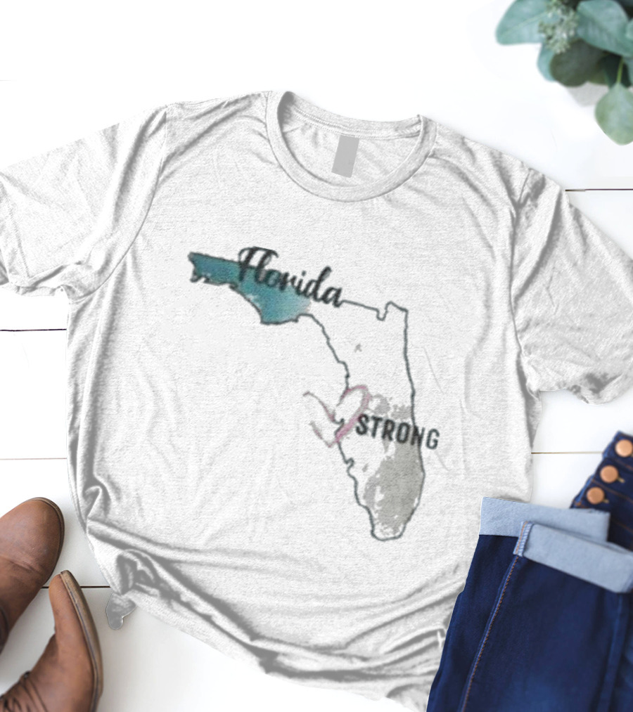 Hurricane Milton Florida Strong Map T-Shirt