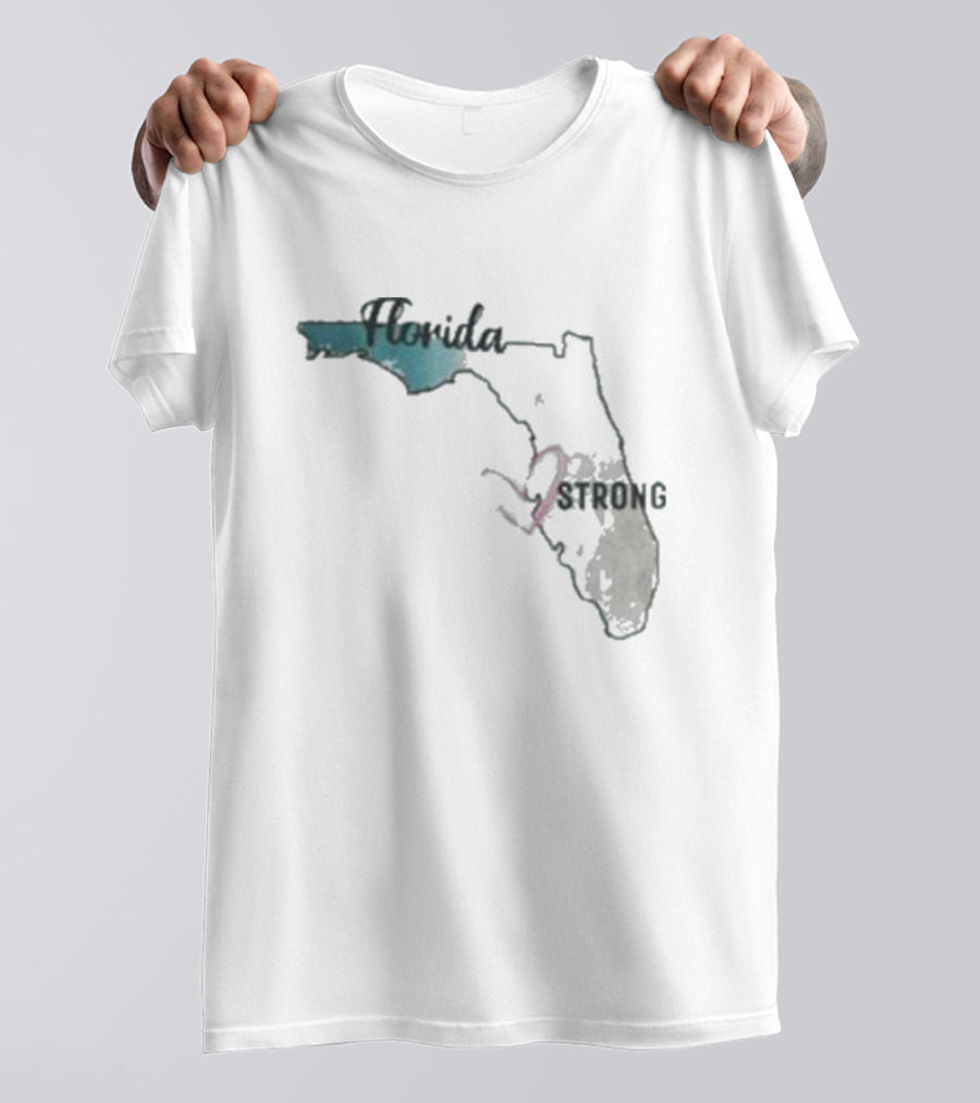 Hurricane Milton Florida Strong Map T-Shirt