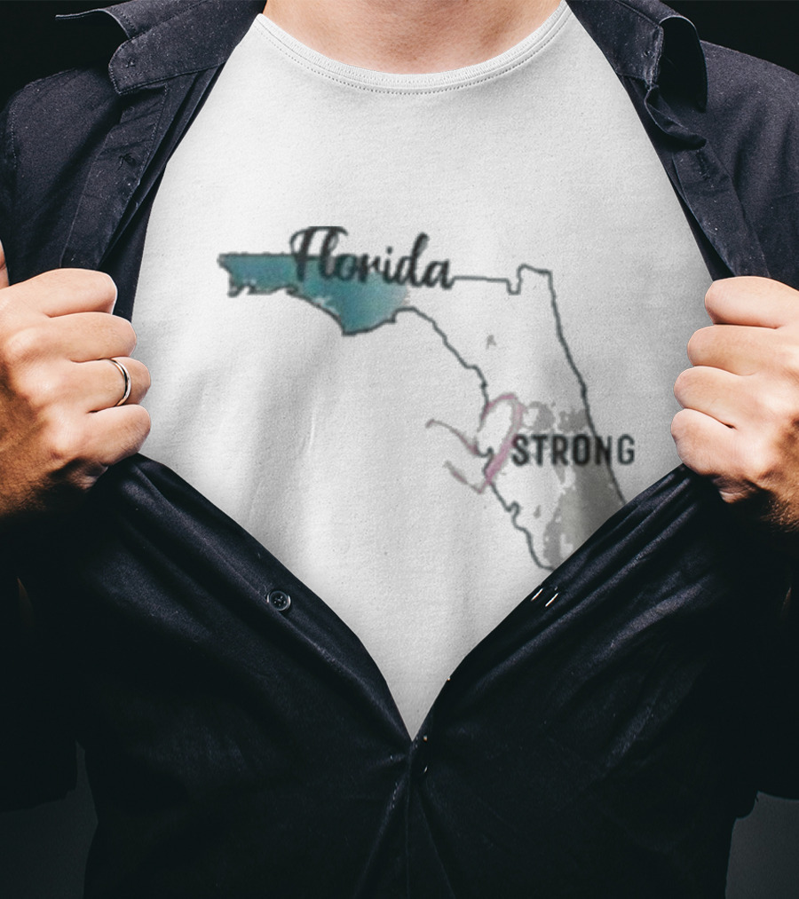 Hurricane Milton Florida Strong Map T-Shirt