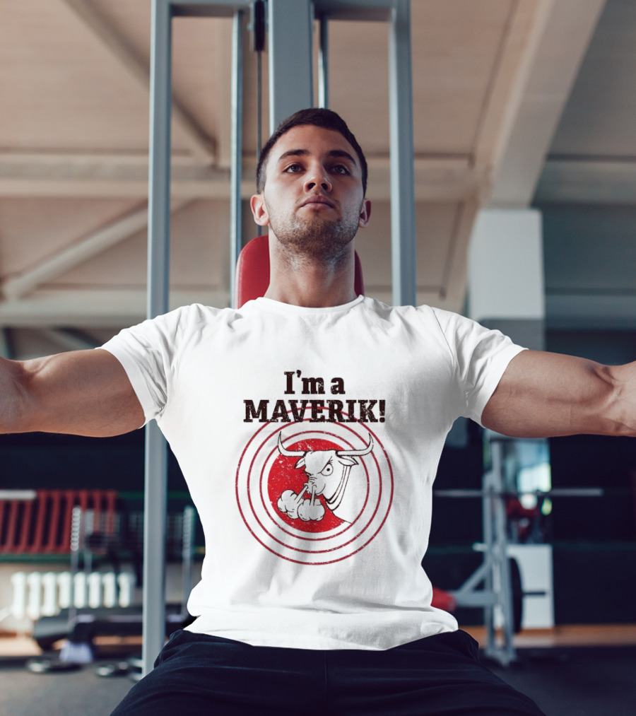Retro I'm A Maverik Bull With Red Circle Target T-Shirt