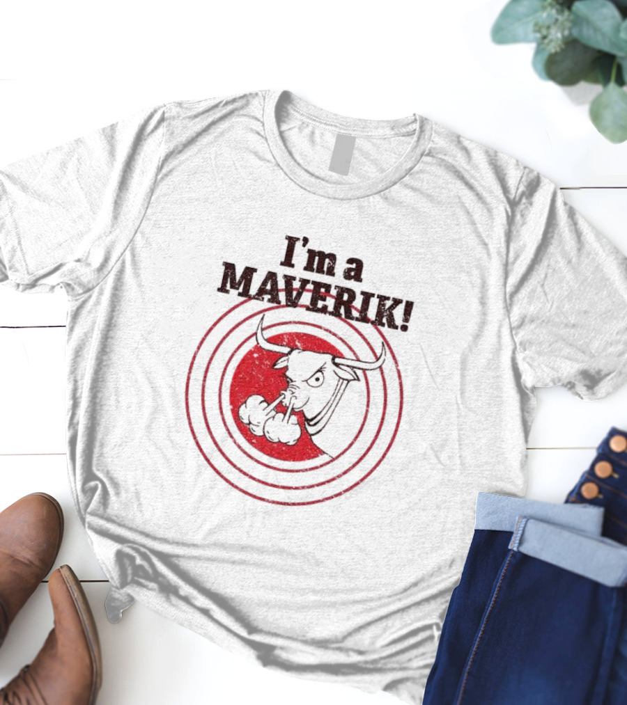 Retro I'm A Maverik Bull With Red Circle Target T-Shirt