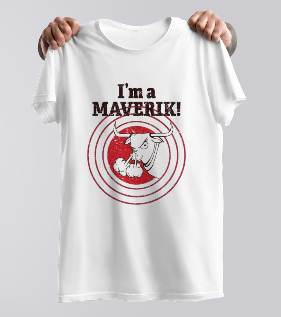 Retro I'm A Maverik Bull With Red Circle Target T-Shirt
