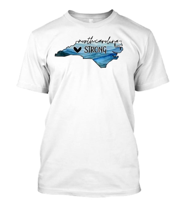 North Carolina Strong Heart Map T-Shirt