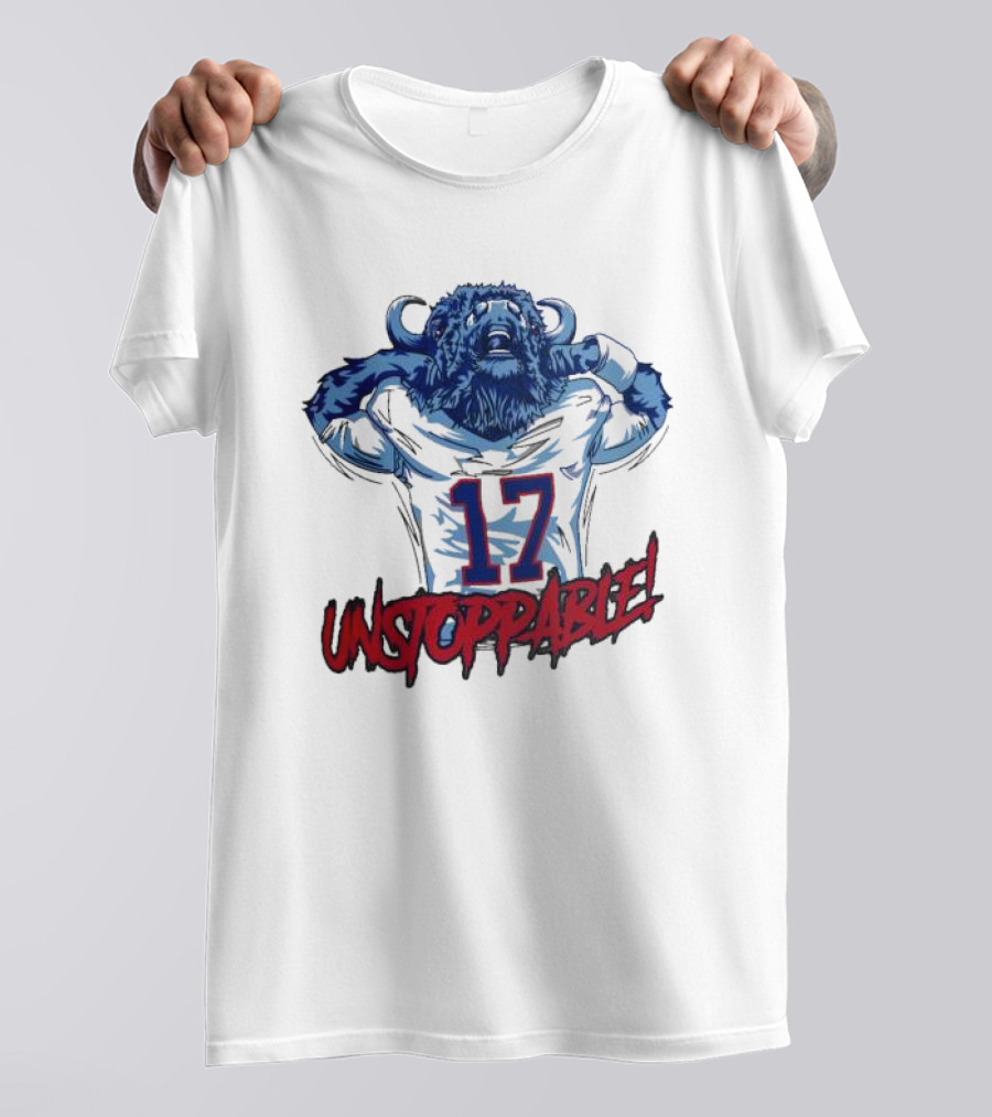 Unstoppable 17 Buffalo Bills Mascot Sports T-Shirt