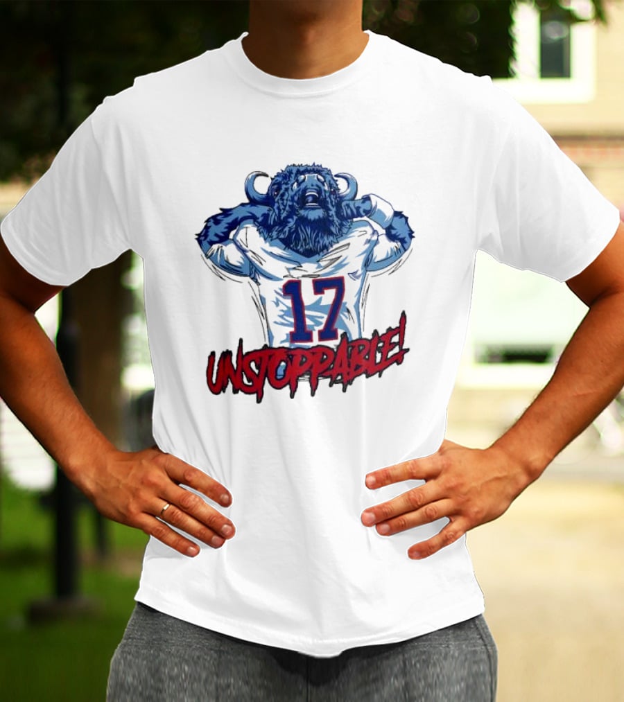 Unstoppable 17 Buffalo Bills Mascot Sports T-Shirt