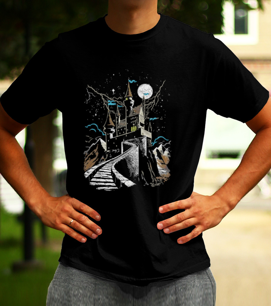 Dark Keep Moonlit Castle Vintage Intotheam T-Shirt