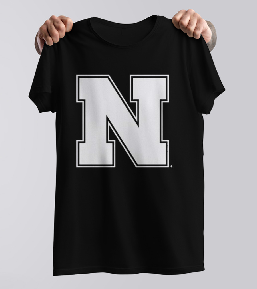 NE Logo Heavyweight Charcoal N Emblem T-Shirt