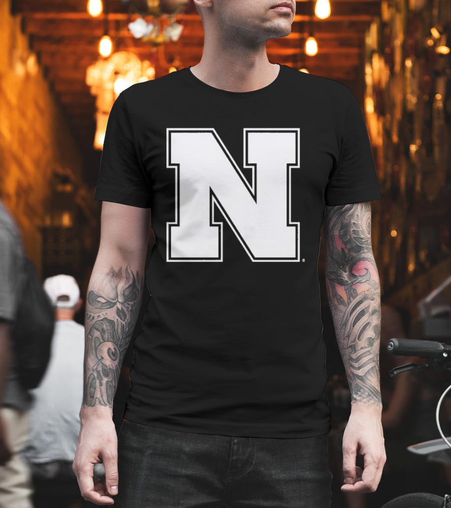 NE Logo Heavyweight Charcoal N Emblem T-Shirt