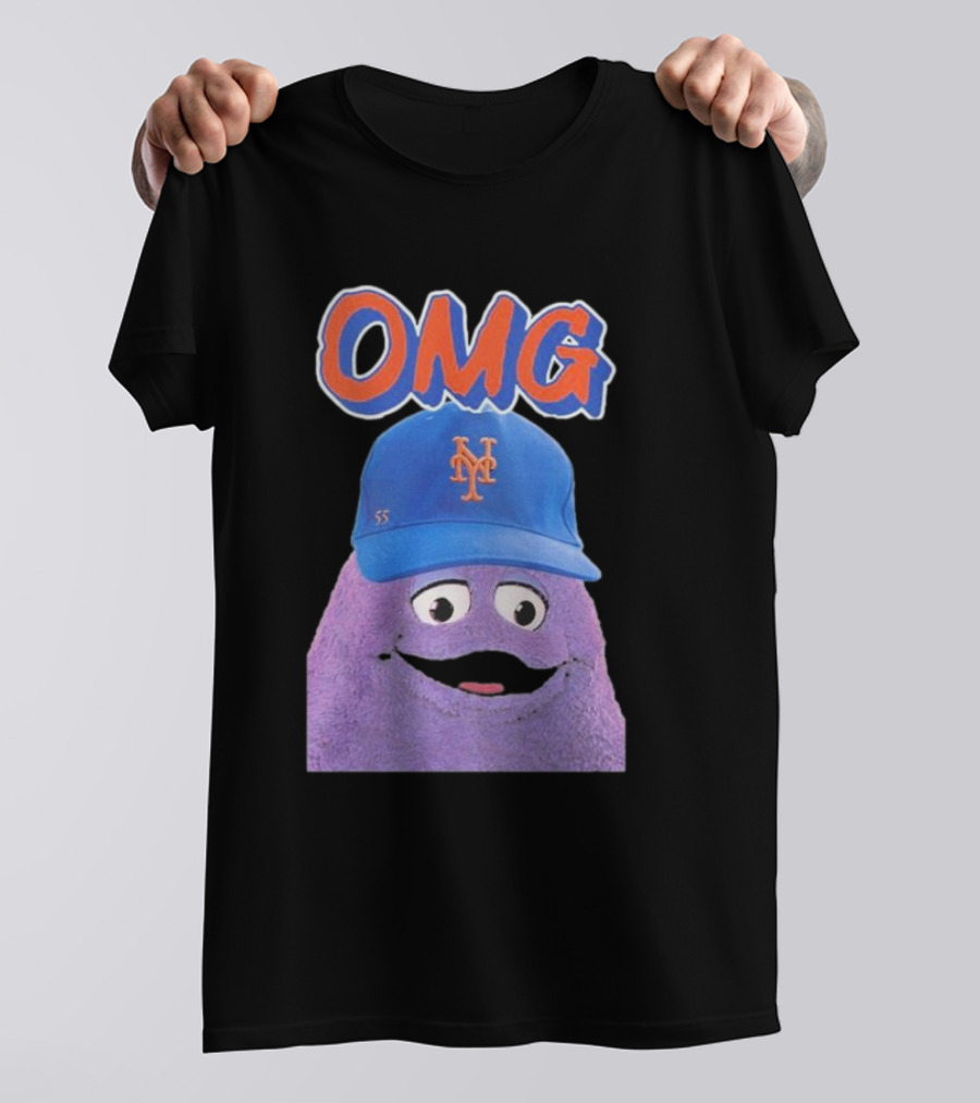 OMG Grimace Mets Cap 55 T-Shirt