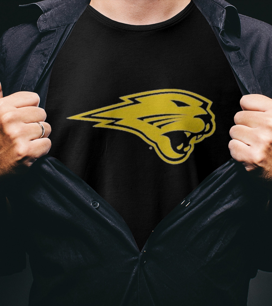 Panthers Logo Heavyweight Yellow Panther Emblem T-Shirt