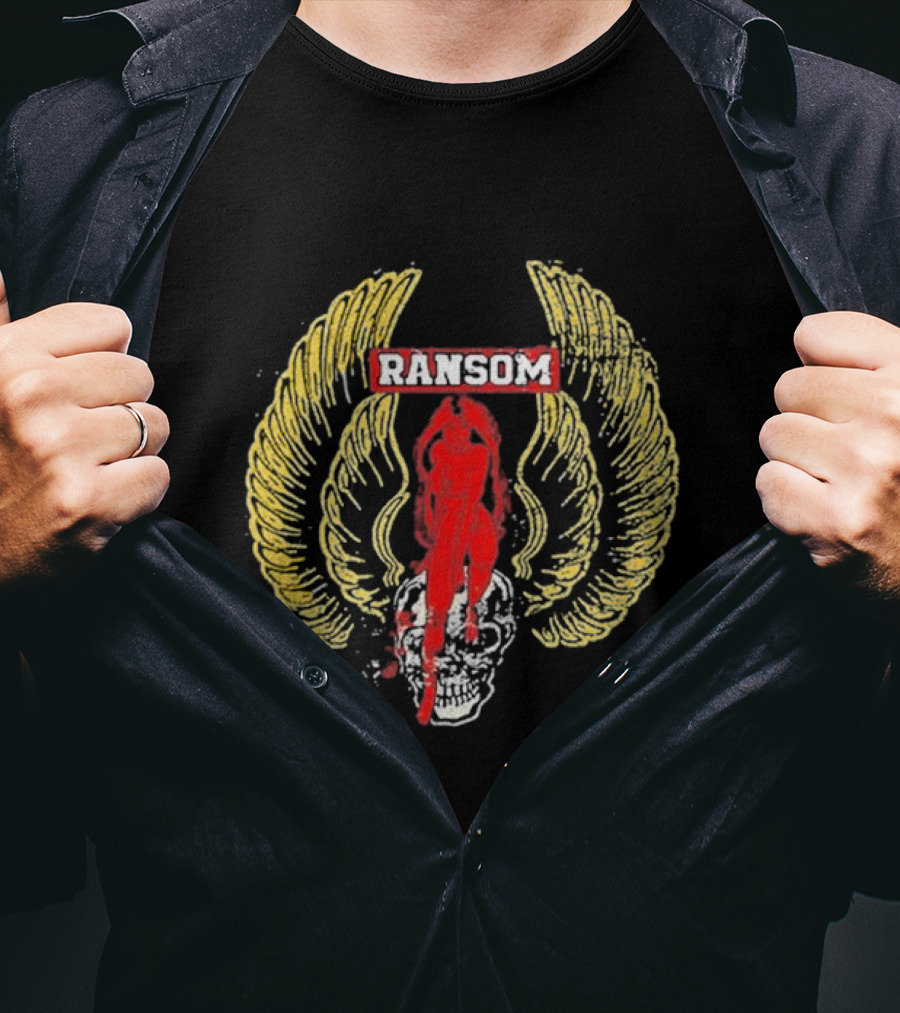 Ransom Skull Wings Red T-Shirt