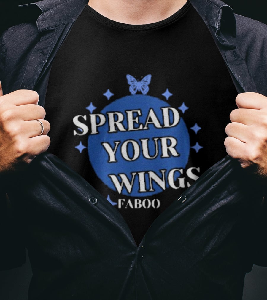 Spread Your Wings Faboo Butterfly Stars T-Shirt