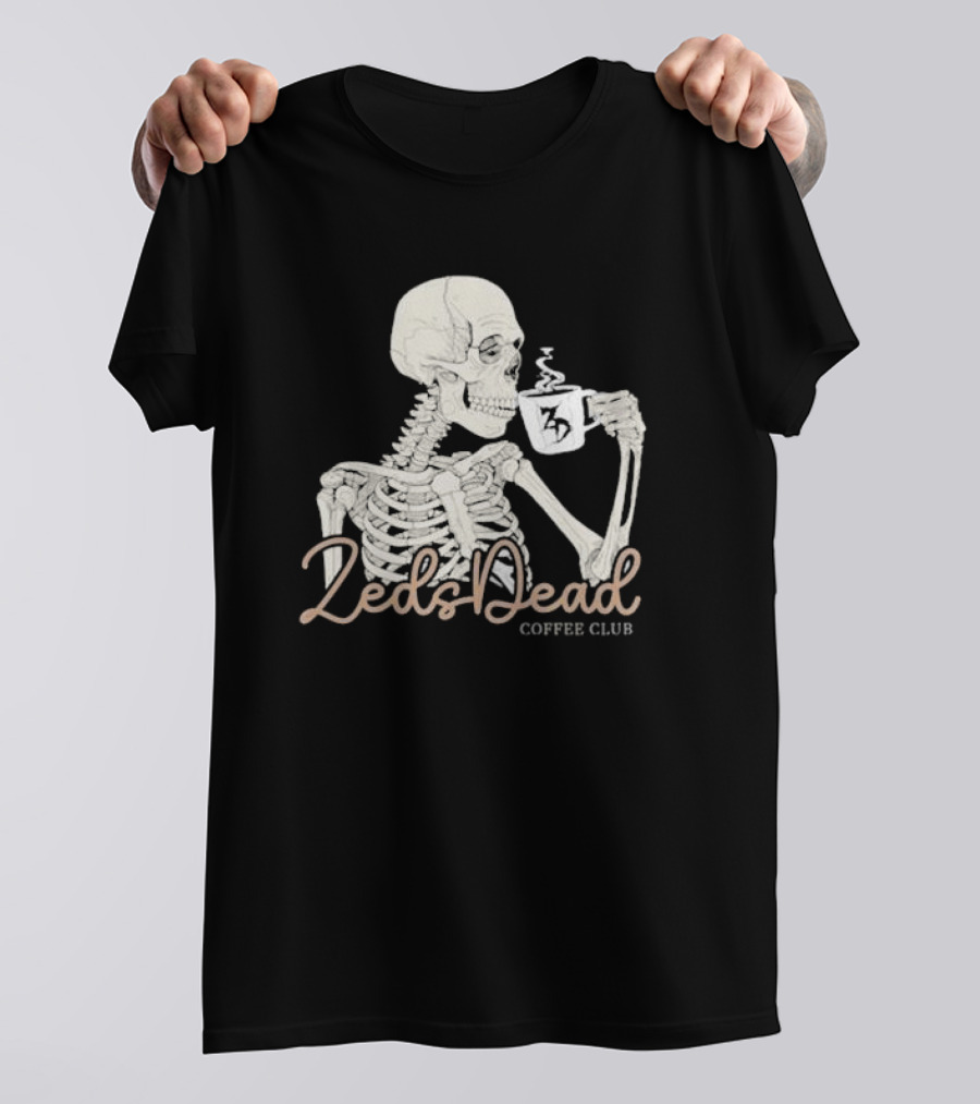 Zeds Dead Coffee Club Skeleton With Mug T-Shirt