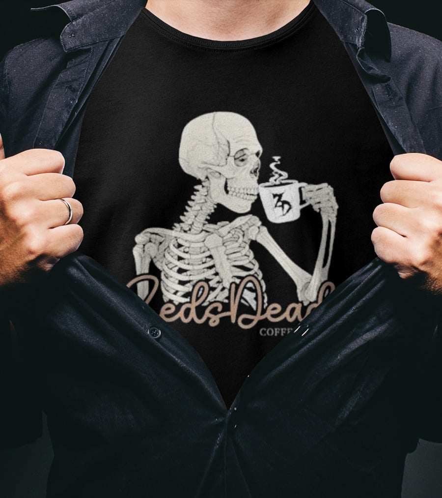 Zeds Dead Coffee Club Skeleton With Mug T-Shirt