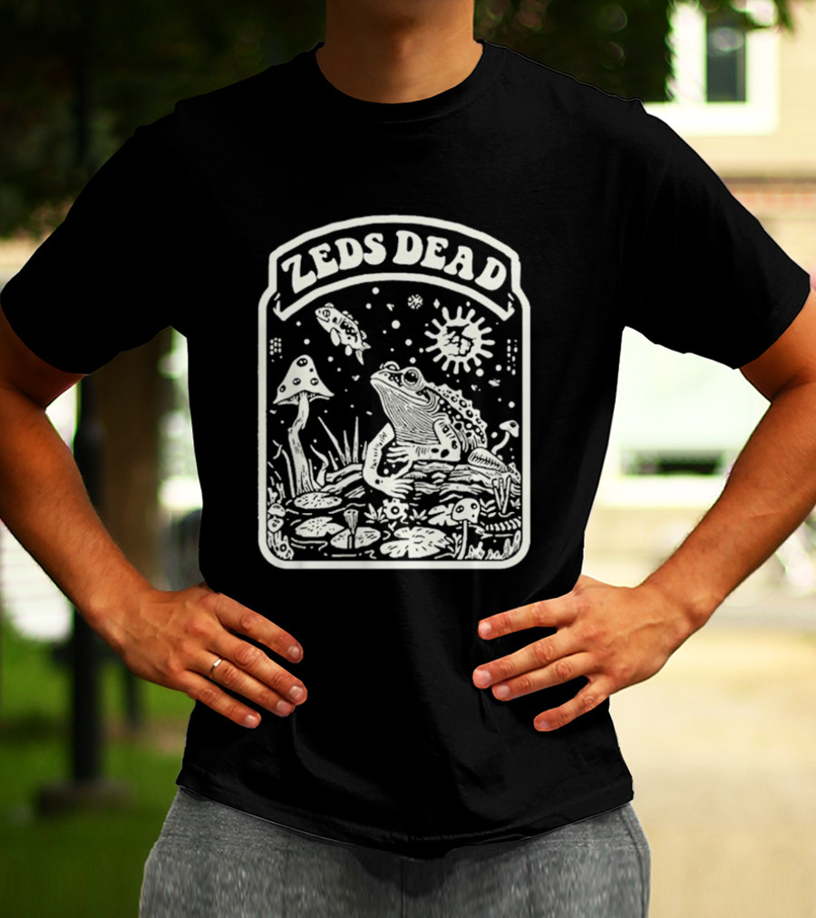 Zeds Dead Frog Cosmic Nature Scene T-Shirt