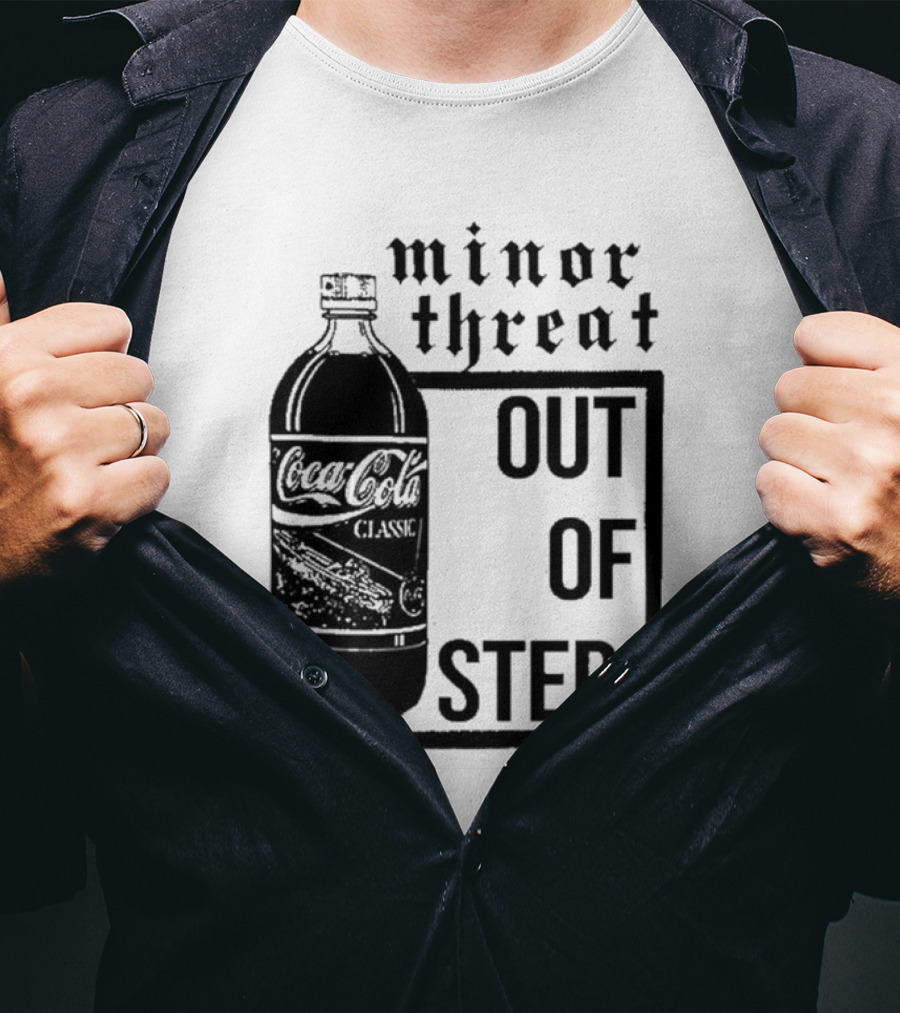 Minor Threat Out Of Step Coca Cola Classic Mockup T-Shirt