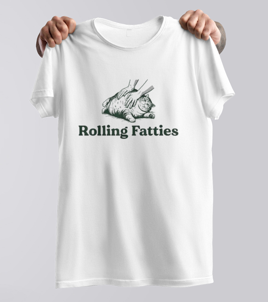 Rolling Fatties Cat Funny Cute Kitten Owner Kitty Lover T-Shirt