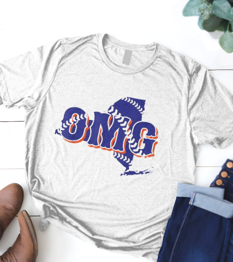 OMG Baseball Lovers OMG Baseball New York Baseball Map T-Shirt