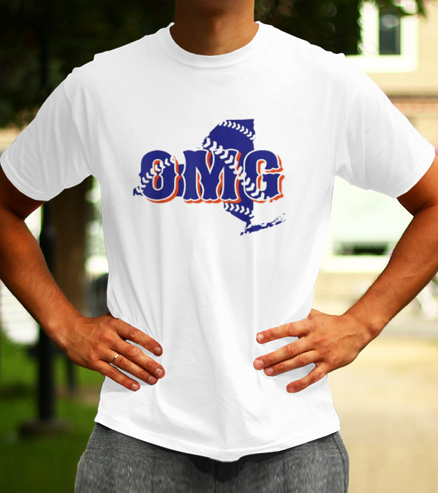 OMG Baseball Lovers OMG Baseball New York Baseball Map T-Shirt