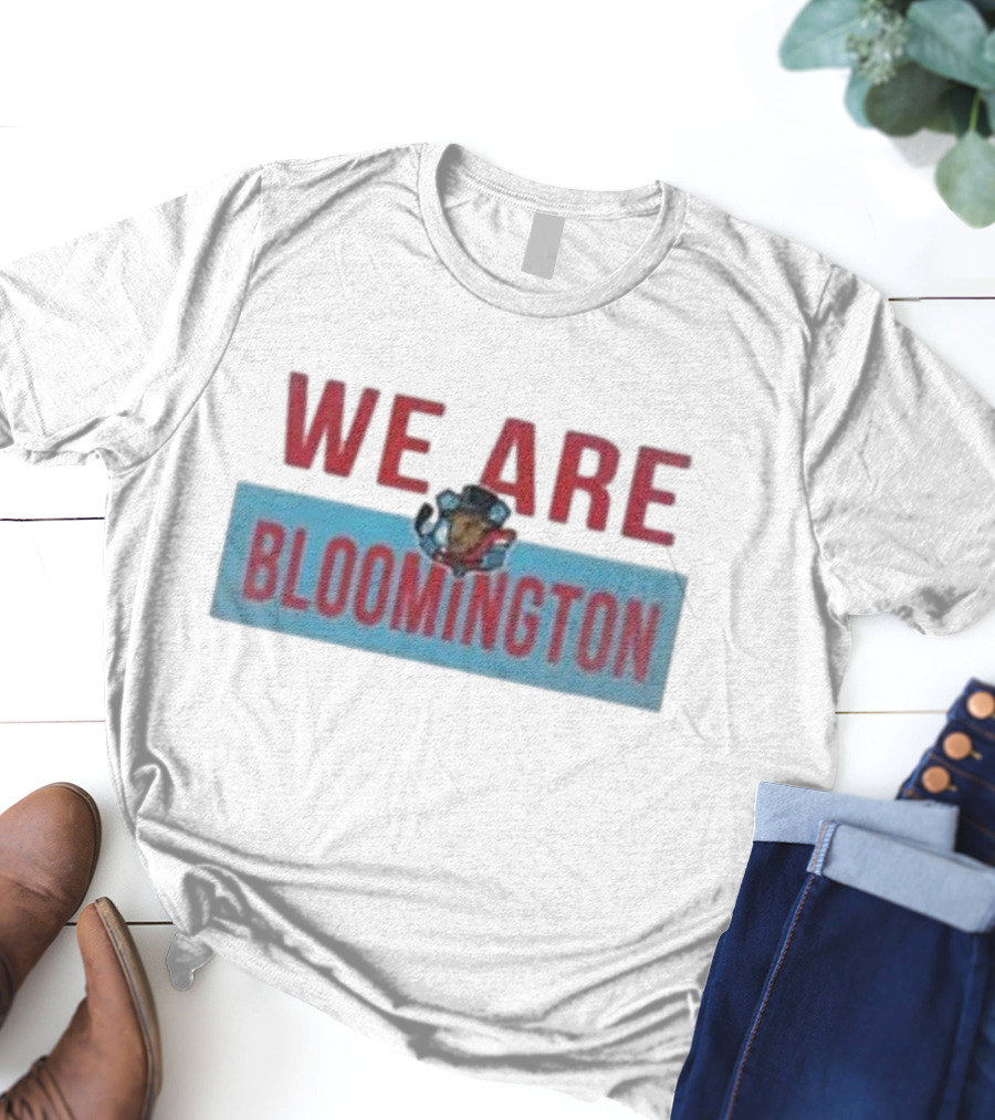 We Are Bloomington Bison State Teddy Bear Emblem T-Shirt
