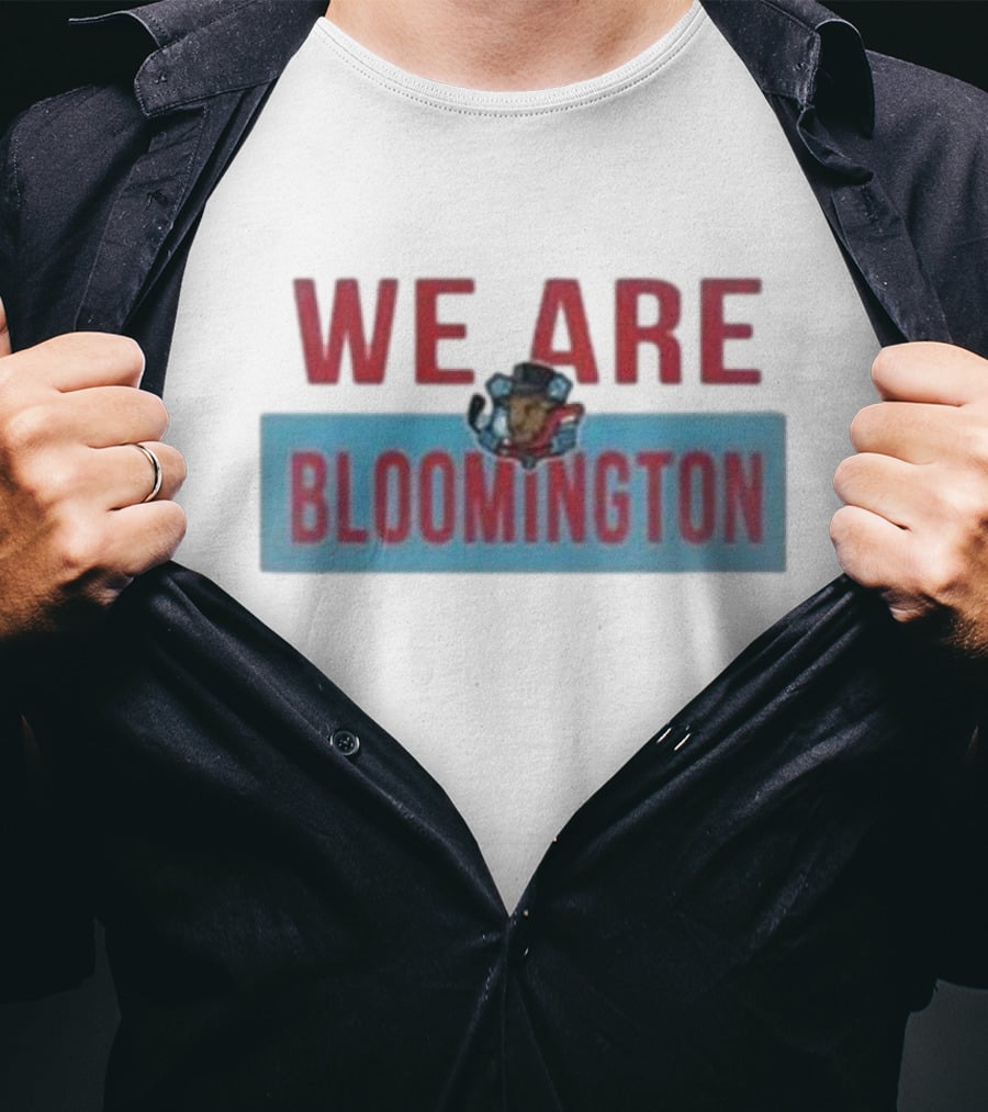 We Are Bloomington Bison State Teddy Bear Emblem T-Shirt