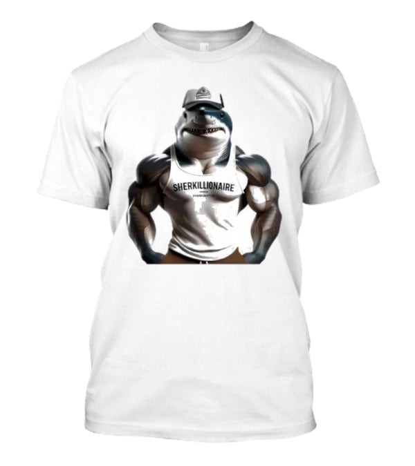 Muscular Shark Sherkillionaire Shirtless Body And Cap T-Shirt