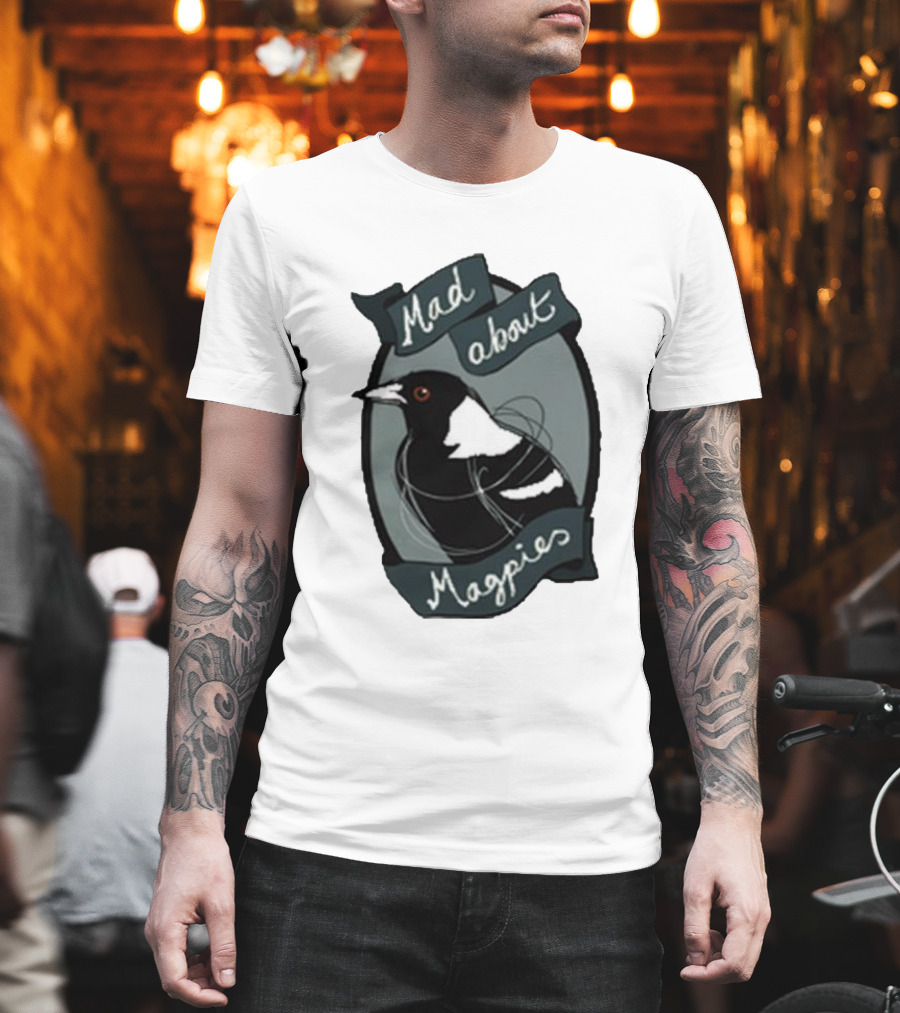 Bridget Farmer Mad About Magpies Bird T-Shirt