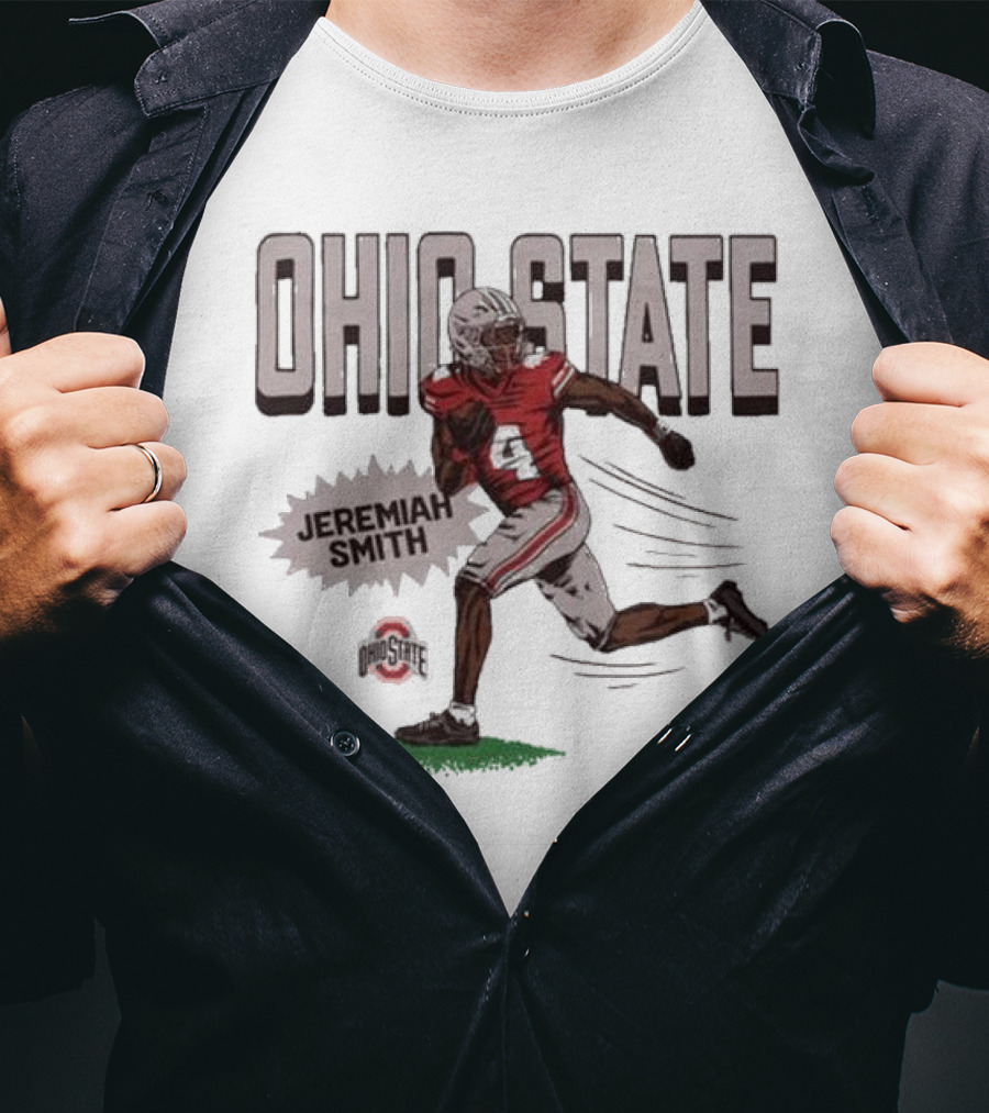 Ohio State Jeremiah Smith Football Player Graphic Sports T-Shirt
