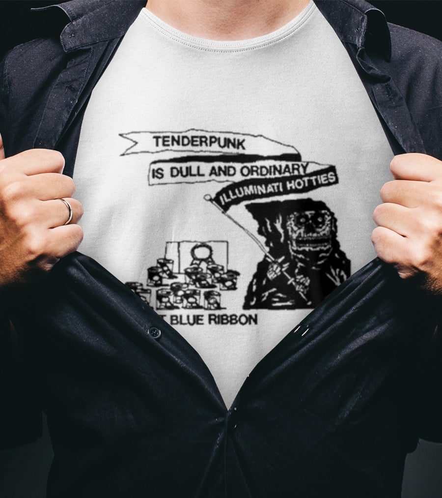Tenderpunk Is Dull And Ordinary Illuminati Hotties Pabst Blue T-Shirt