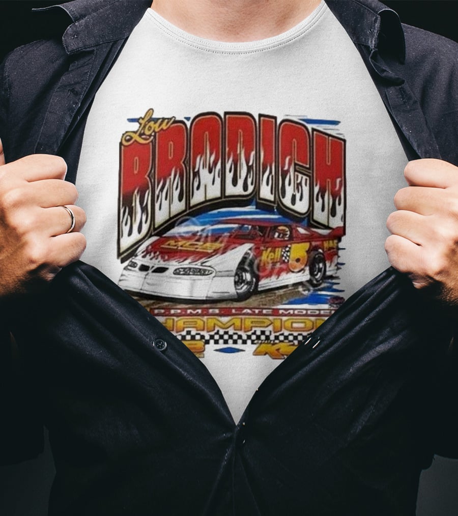 Lou Brodich Champion MCB Kell 5 Super Dirt Late Model 1999 Vintage Racing T-Shirt