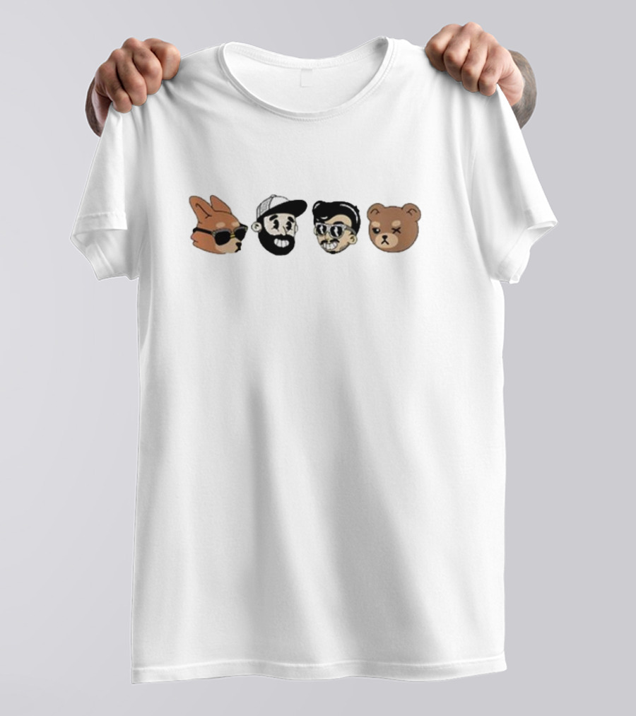 William Project X La Cotorrisa Iconic Cartoon Style Characters T-Shirt