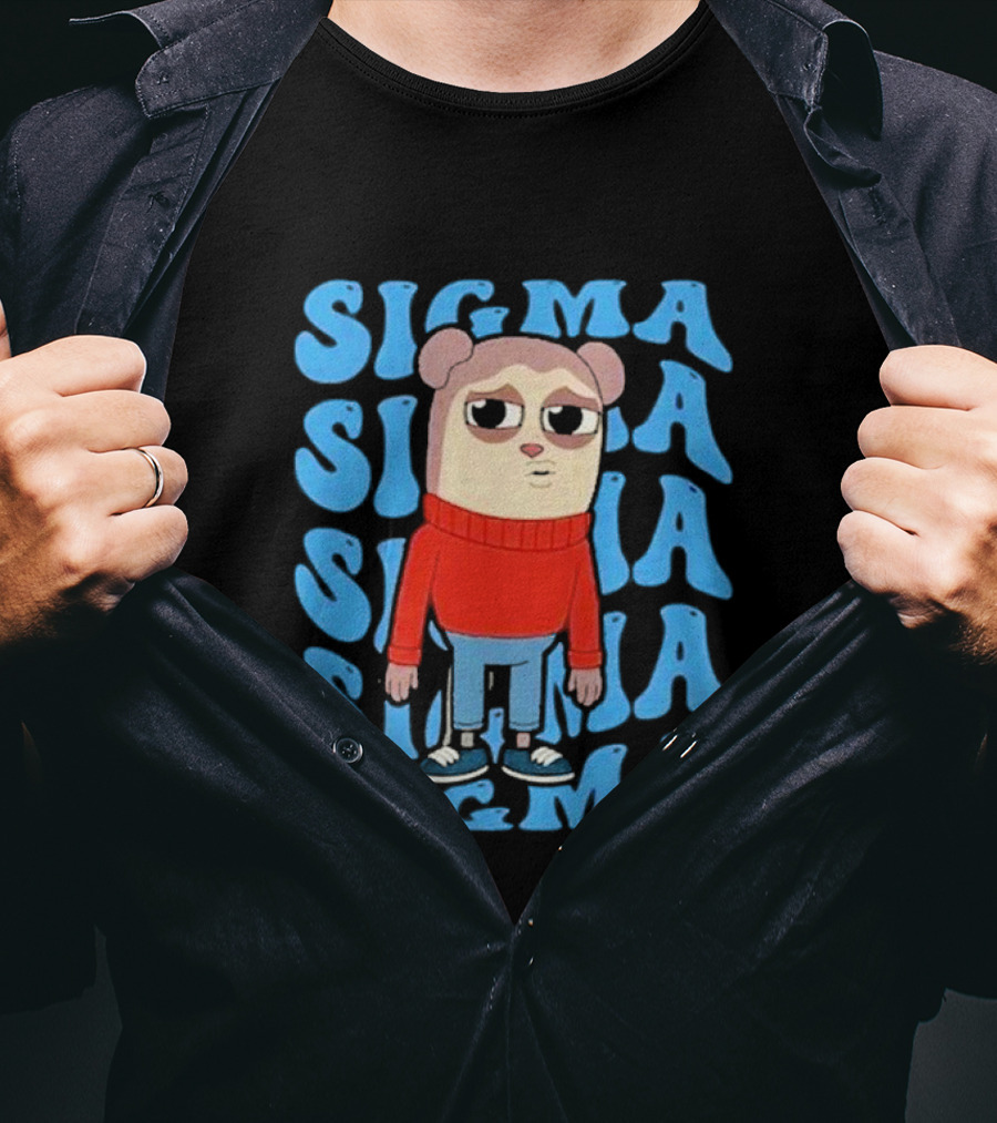 Sigma Max The Monkey Character In Red T-Shirt