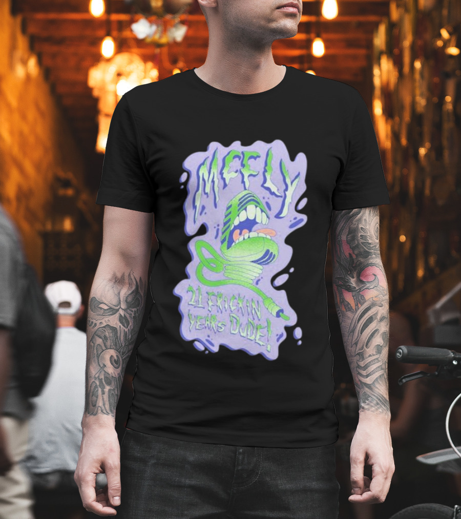 McFly 21 Frickin Years Dude Retro Microphone T-Shirt