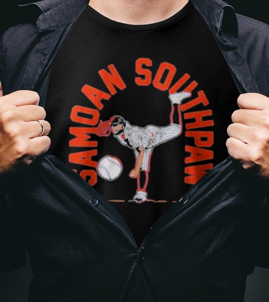 Samoan Southpaw Sean Manaea Baseball Pitcher T-Shirt