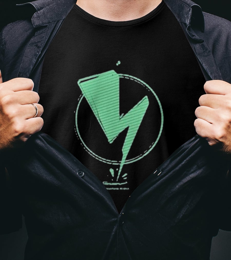 Sim The Beautiful People Lightning Bolt Circle T-Shirt