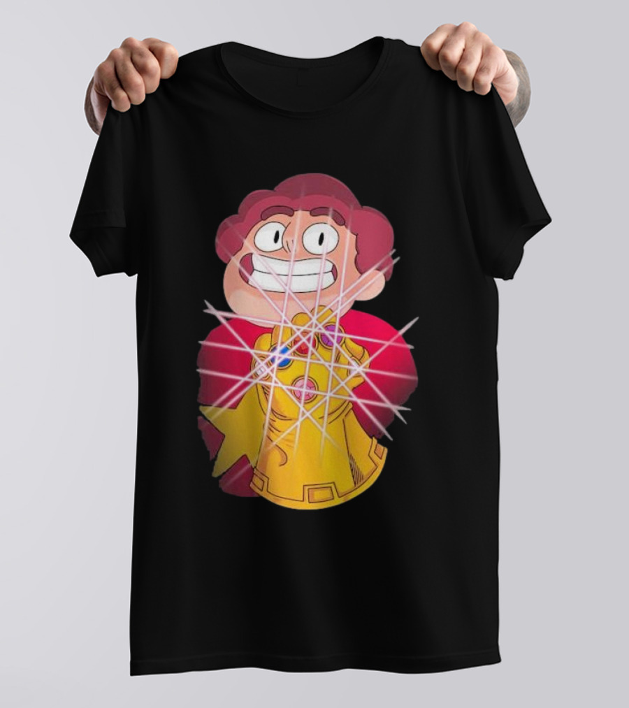 Steven Universe Wearing Infinity Gauntlet With Gems T-Shirt