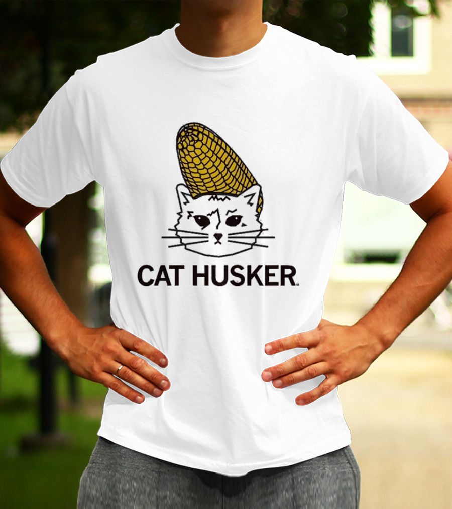 Cat Husker Corn Cat Heavyweight T-Shirt