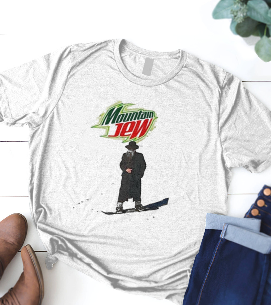 Mountain Jew Funny Ahh Tees Jewish Skiing T-Shirt