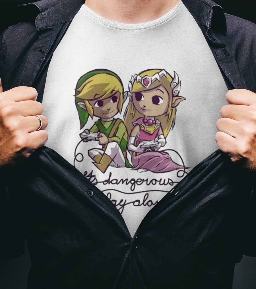 It’s Dangerous To Play Alone Super Cute Legend Of Zelda Adventure T-Shirt