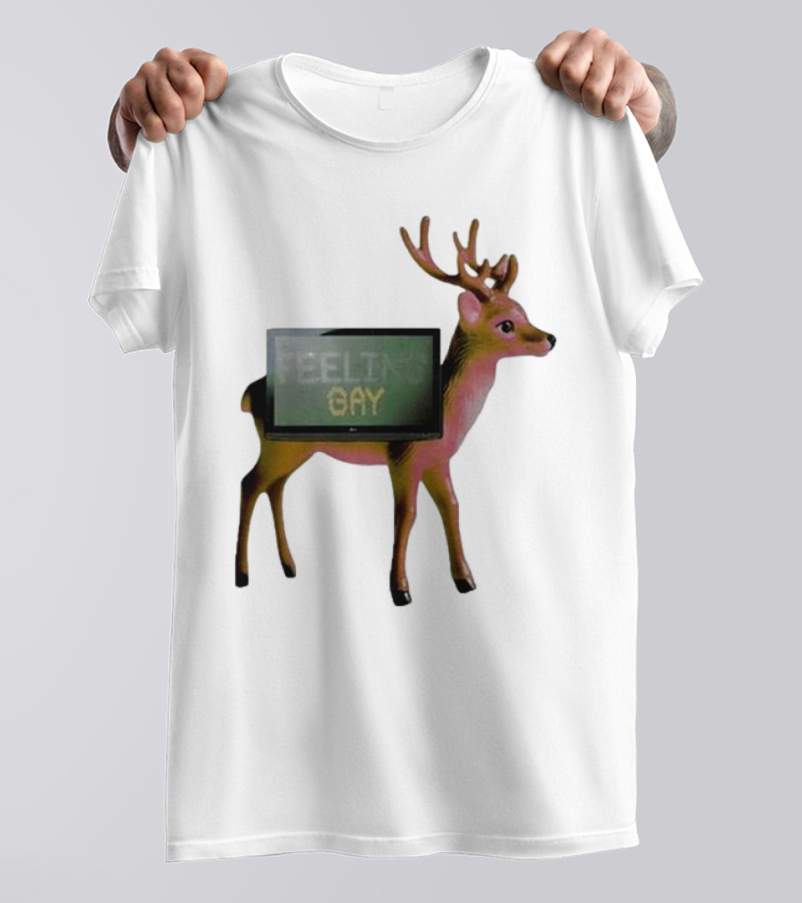 Jean Pierre Feeling Gay Deer With TV Screen T-Shirt