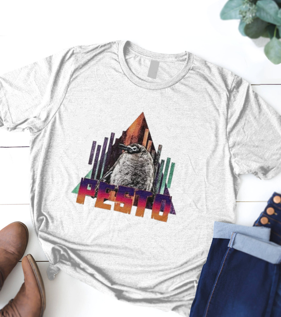 Pesto Penguin Retro Triangle Vibe T-Shirt