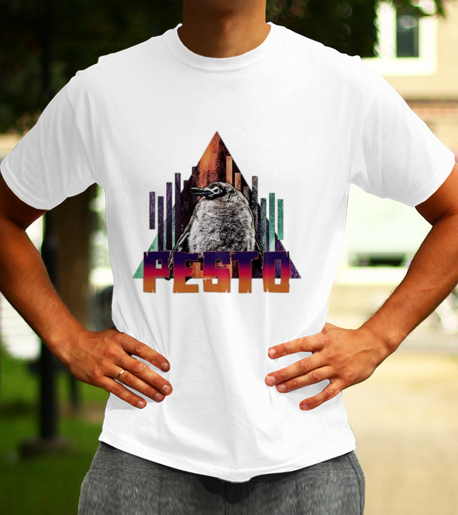 Pesto Penguin Retro Triangle Vibe T-Shirt