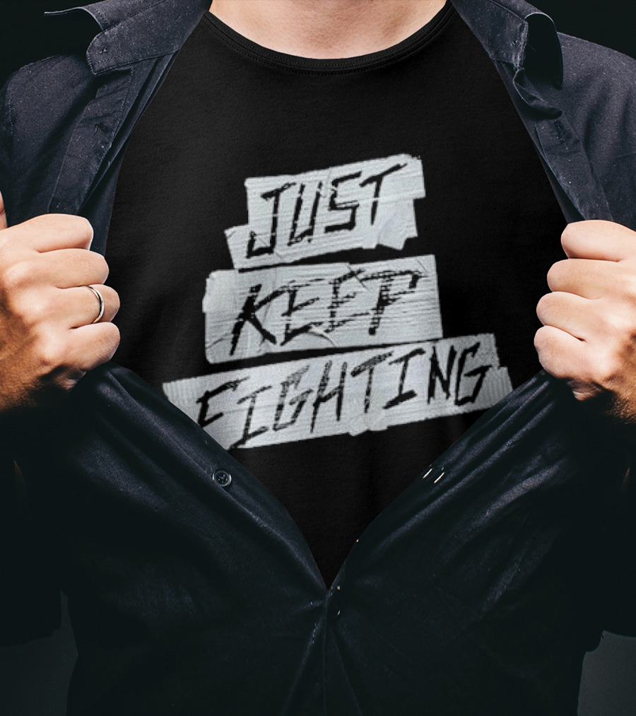 Kevin Owens Just Keep Fighting Blackout T-Shirt