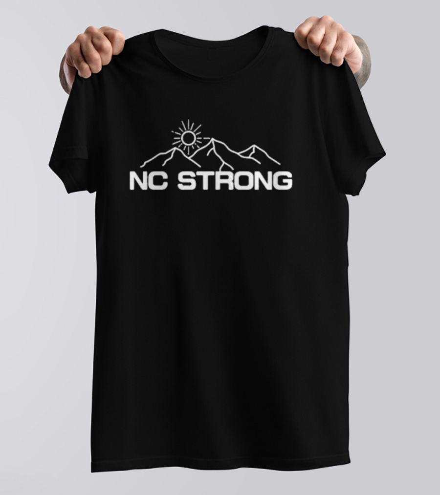 Blaine And Courtney The Tolers NC Strong Mountain Sun T-Shirt