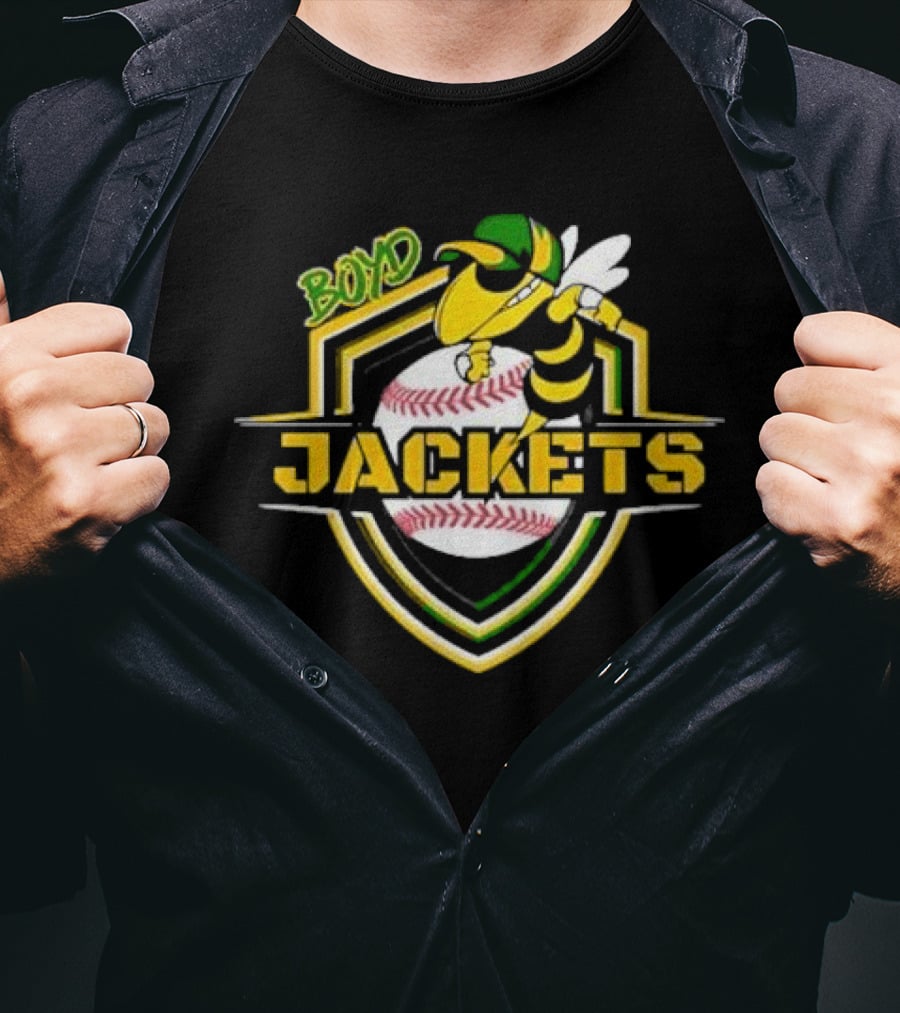 Boyd Jackets Yellowjackets Baseball T-Shirt