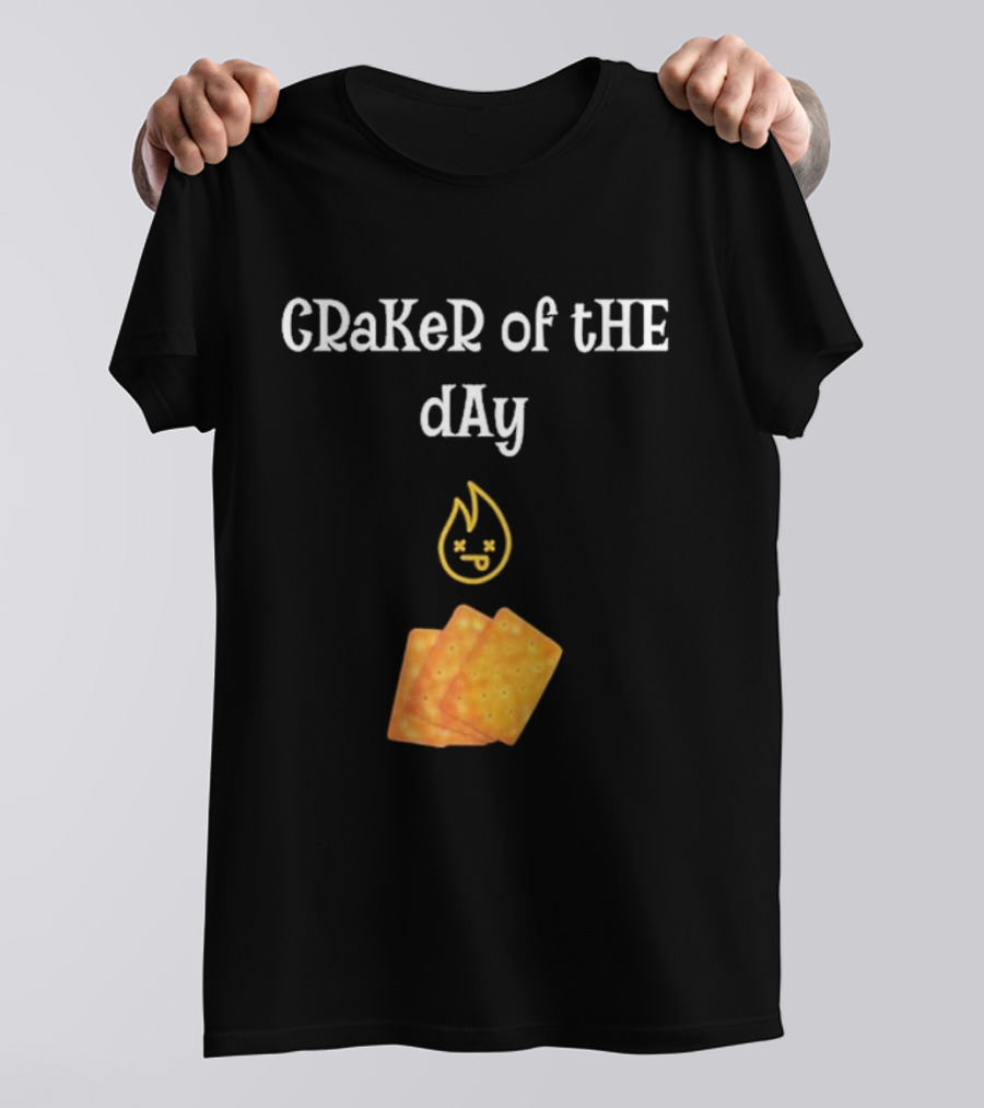 Cracker Of The Day Funny Fire Emoji Icon With Crackers T-Shirt