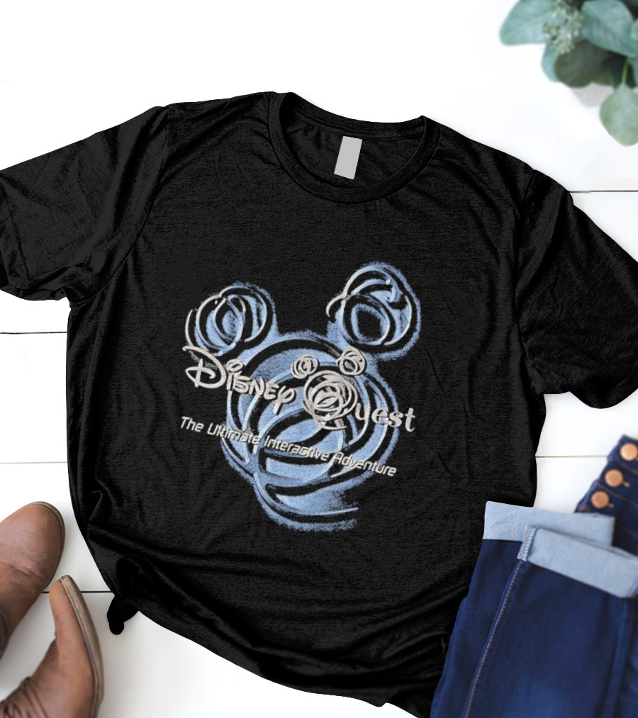 Disney Quest The Ultimate Interactive Adventure Mickey Swirl T-Shirt