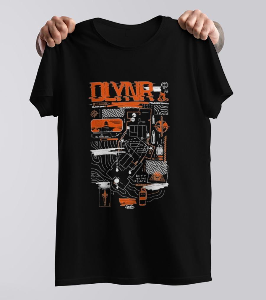 DLVNR Nuketown Orange Map T-Shirt