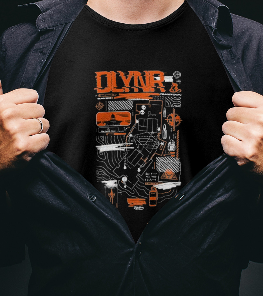 DLVNR Nuketown Orange Map T-Shirt